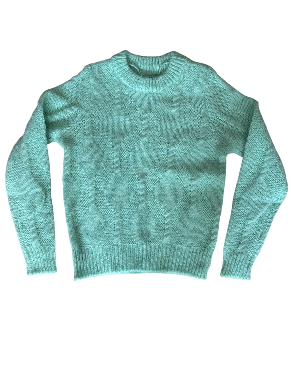 Vero Moda Women's Mint Green Cable Knit Sweater Size XS